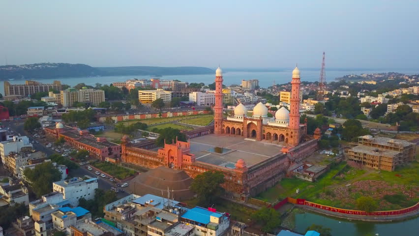 Largest Mosque in Asia Taj-ul-masajid Stock Footage Video (100% Royalty ...