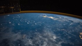 27th APRIL 2018 : Planet Earth seen from the International Space Station moving over Borneo, Time Lapse 1080p. Noisy video due to low light shoot, Images courtesy of NASA Johnson Space Center