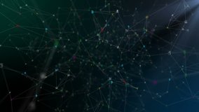 Interaction processes in the Internet space.Seamless loop.Social network connections. Connecting people on the internet, nodes transforming into the shape. - Powered by Shutterstock - Get 15% off with code: PIKWIZARD15