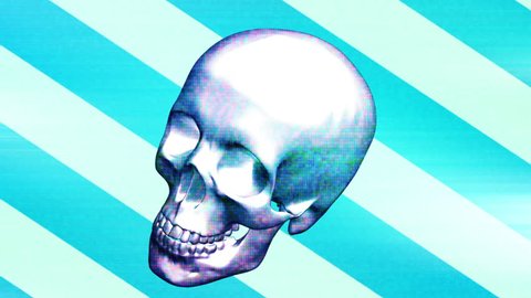 Pop grunge horror skull loop  Animated background with last frame removed for looping HD 30FPS weird flashes grunge horror 