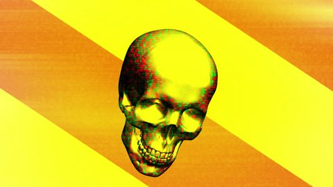 Pop grunge horror skull loop version three  Animated background with last frame removed for looping HD 30FPS weird flashes grunge horror 