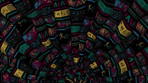 African Pattern Tribal fan background for traditional and ethnic films, music video, promo, night club, fashion show, dance decoration, art installation, festival.