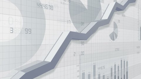 Business data graph chart bar Video de stock