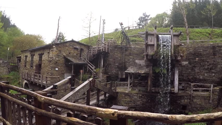 WATERFALLS IN A MILL MUSEUM