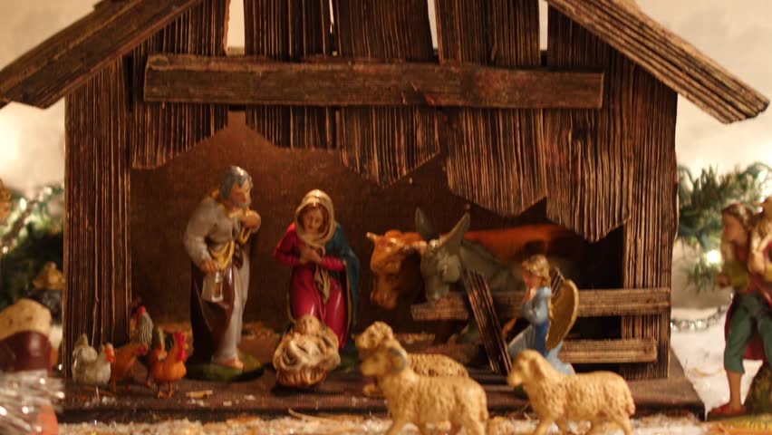 Christmas Decorations with Jesus in Manger image - Free stock photo ...