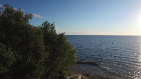 Aerial footage drone view of sea of Croatia, Boat in the sea, Europe // no video editing