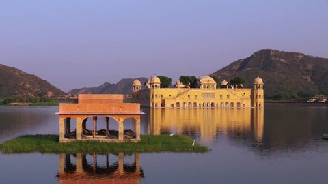 Rajasthan landmark - Jal Mahal (Water Palace) Jaipur Rajasthan India