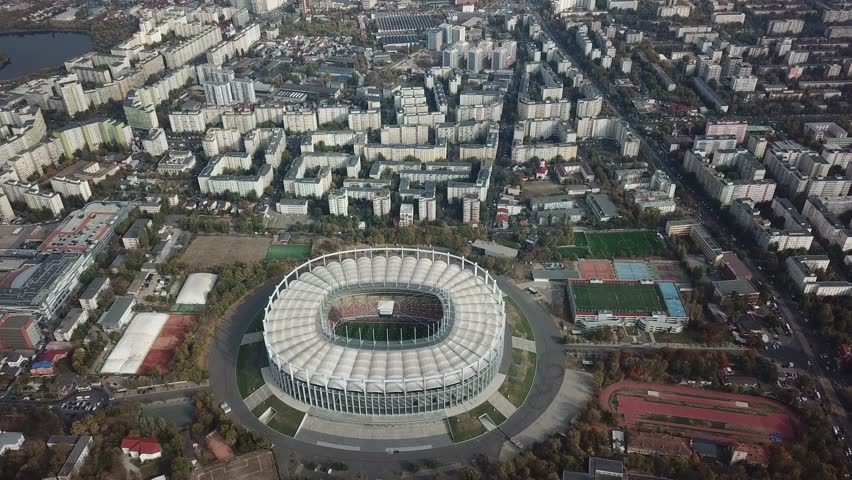 Bucharest National stadium drone