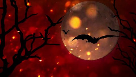 Flying bats Halloween background