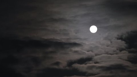 Full moon at night with cloud real