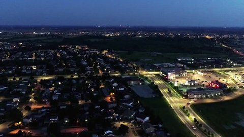 Hamilton, Ontario / Canada - 07 04 2018: A beautiful evening for a time lapse of my neighborhood with fireworks in the background