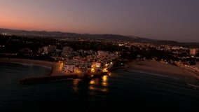 Aerial view in Roc de Sant Gaieta, Tarragona. Spain. 4k Drone Video