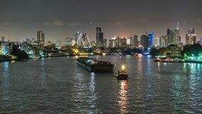 timelapse - river in the city at night - Powered by Shutterstock - Get 15% off with code: PIKWIZARD15