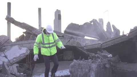 rescuer found an earthquake victim under the ruins