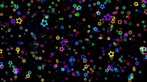 Neon Stars Right Left Colorful Pop Stock Footage Video (100% Royalty ...