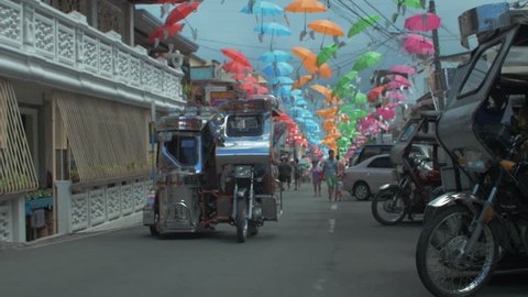 motorbikes on philippines street.