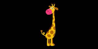 Giraffe cartoon animation