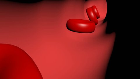 Animation of the formation of thrombosis in the vessel