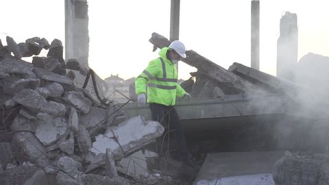 search for missing people in the rubble after a hurricane or earthquake