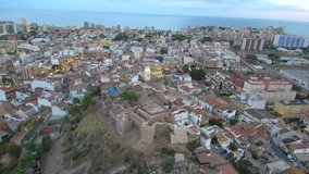 Castle of Oropesa de Mar from the air. Castellon, Spain. 4k Drone Video