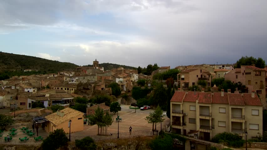 Aerial view by Drone in Letur,Albacete. Spain. 4k Video