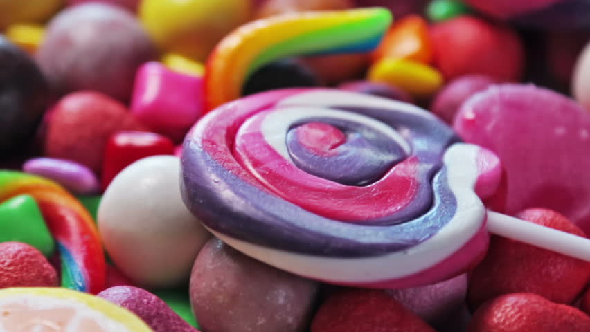 variety of sweets, lollipops, candy, marshmallows, etc. Dolly video Royalty-Free Stock Footage #1018779340