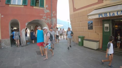 CAMOGLI/ITALY - 01 SEPTEMBER 2018: Video taken around Camogli, in the Ligurian Riviera