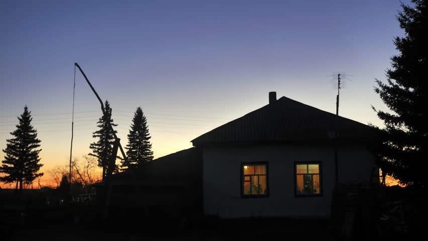 sunrise at the village house