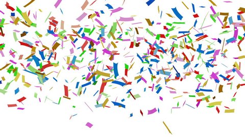 animation colorful confetti falling loop ready Stock Footage Video (100 ...