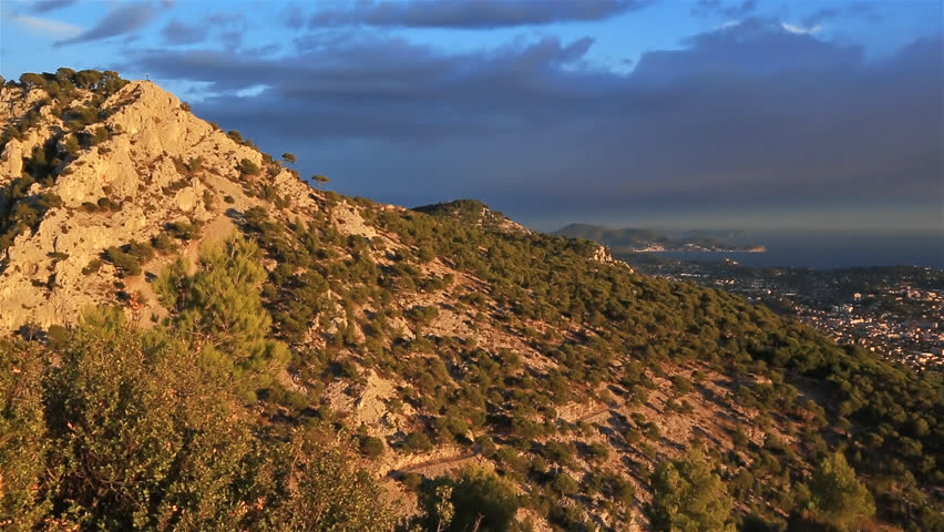 Toulon, Var, Paca, Provence, France. The town and the harbour from the Mont Faron. 