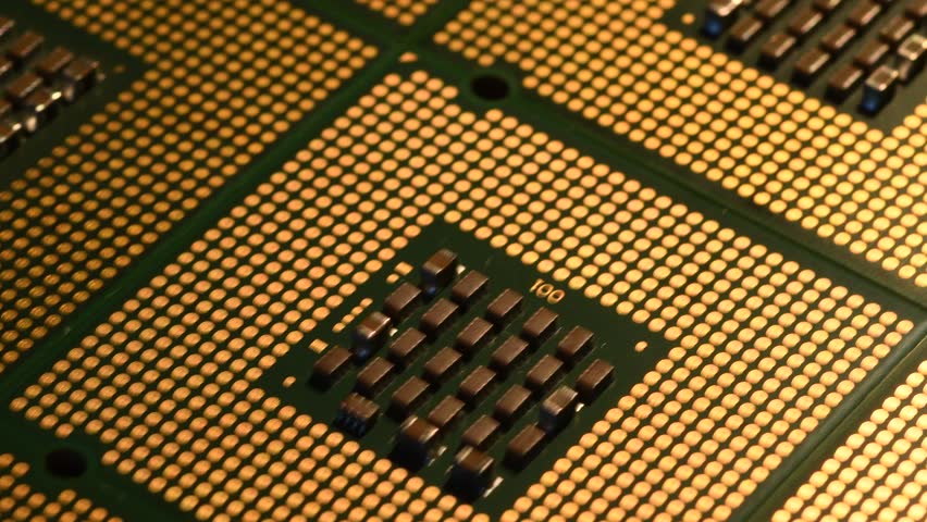 Detail of CPU Chip Processors, UHD 4K Video Royalty-Free Stock Footage #1018826587