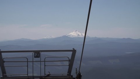 Chairlift tower at Oregon ski area in Cascades