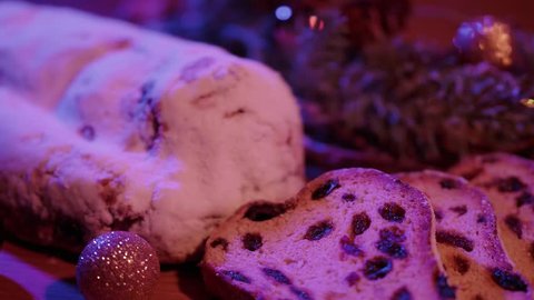 Traditional Christmas stollen - the famous cake for XMas