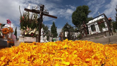Tomb in the Day of the dead in Mexico
