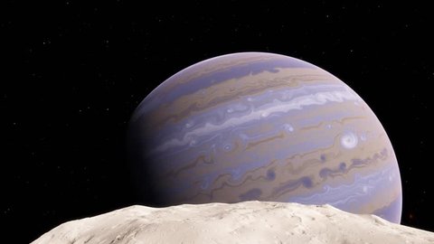 4K Exoplanet gas giant warm Jupiter 3D illustration (Elements of this image furnished by NASA)