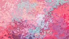 abstract animated twinking stained background seamless loop video - watercolor splotch effect - sweet pink and baby blue color