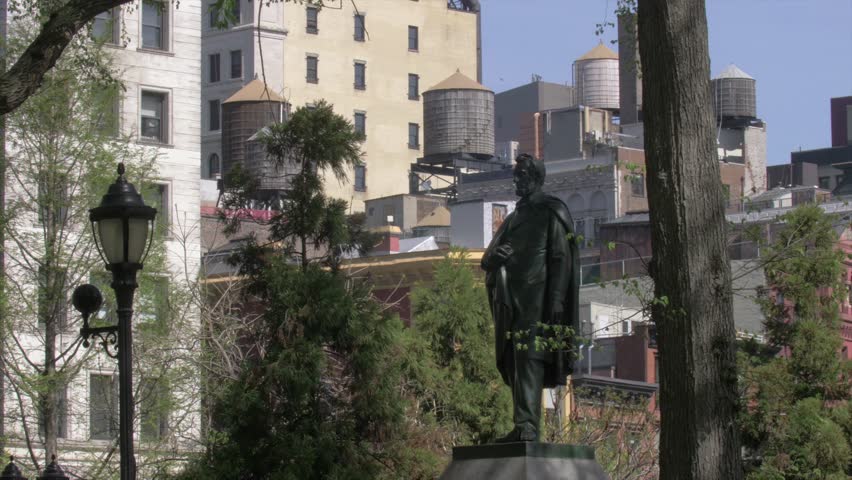 Abraham Lincoln statue in New York, USA