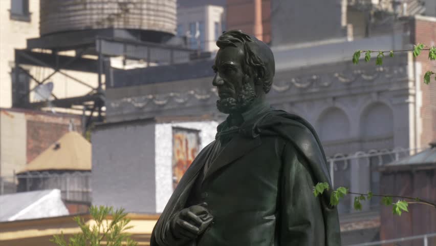 Abraham Lincoln statue in New York, USA