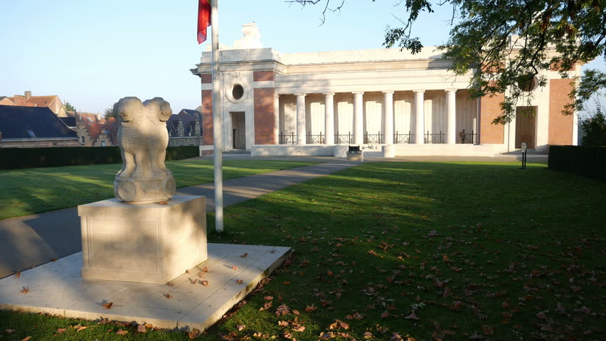 World war one in Belgium: Ypres today, Menin (Menen) Gate Memorial, indian monument