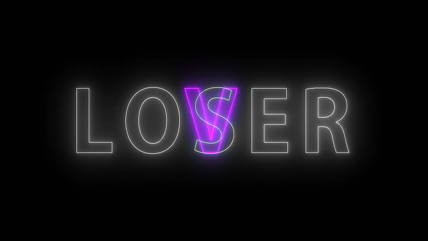 bright text loser lover - element Stock Footage Video (100% Royalty ...