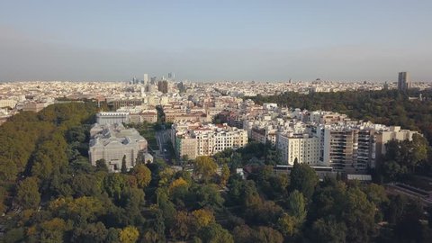 Cityscape of Madrid, aerial view