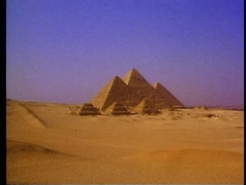 CAIRO, EGYPT, 1977, The Great Pyramids of Giza, outside of Cairo