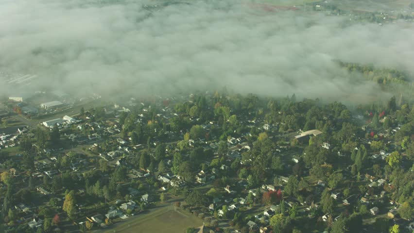 Property housing from aerial view in Oregon USA