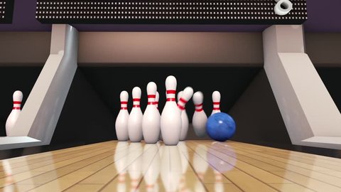 bowling strike slow motion Stock Footage Video (100% Royalty-free ...
