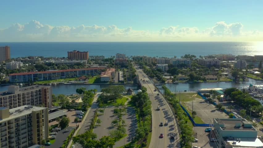 Aerial Hillsboro Boulevard Deerfield Beach Florida