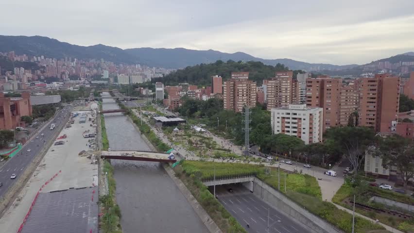 Aerial view of Medellin, Colombia 