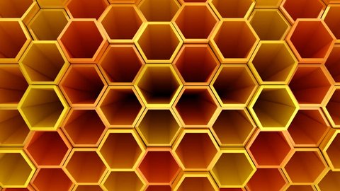 Golden Honeycomb Pattern Background Cute Pattern Stock Vector (Royalty ...