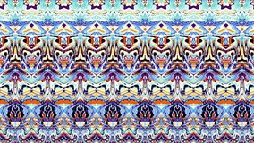 Distortion of a retro ornamental pattern. Psychedelic animated background. Transform abstract curved shapes. Looping footage.