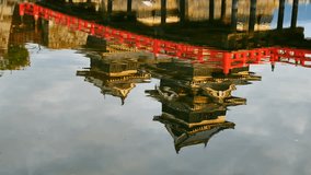 Travel Video The reflection of Matsumoto Castle in water Matsumoto Castle is a wooden castle that remains the most traditional and oldest in JapanLocated in Matsumoto City, Nagano Prefecture