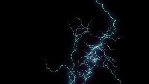 Animated lightning, thunder, hurricane, for video editing